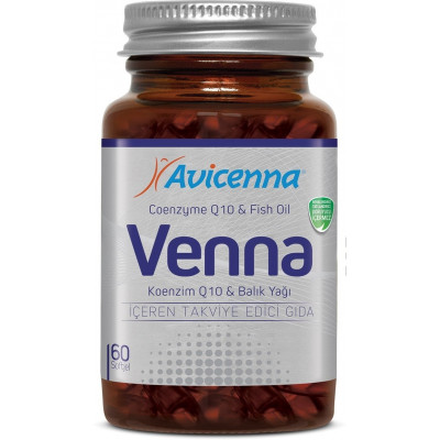  Витамины Коэнзим-рыбий жир Venna Avicenna Koenzim Q10 в капсулах, 60 шт